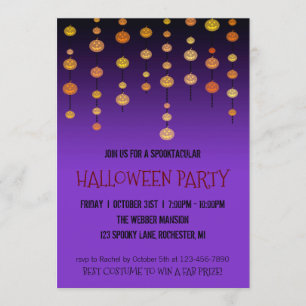 Halloween-Party Einladung Jack o' Laterne
