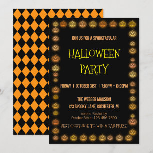 Halloween-Party Einladung Jack o' Laterne