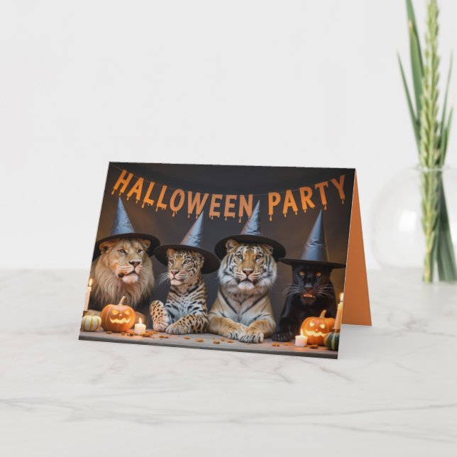 Halloween-Party-Einladung Karte (Vorderseite)