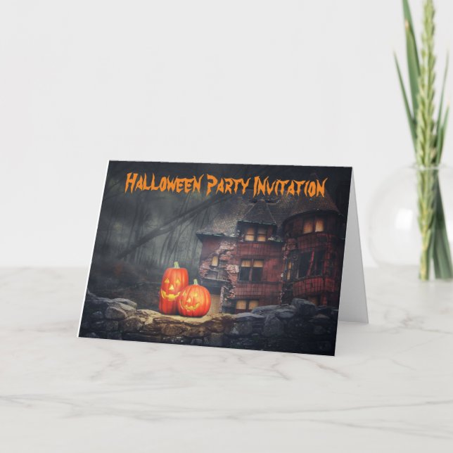 Halloween-Party Einladung. Karte (Vorderseite)