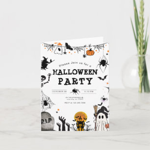 Halloween-Party-Einladung, Kinder Gruselnacht-Part Einladung