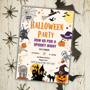 Halloween-Party Einladung Kinder Spooky Night Part
