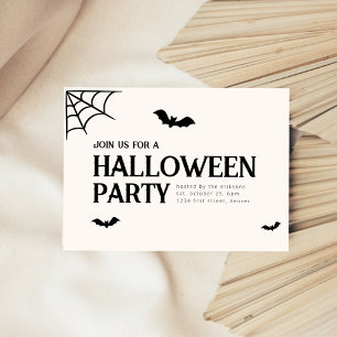 Halloween-Party Einladung mit Fledermäusen