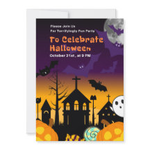 Halloween-Party-Einladung oder schrecklich lustige
