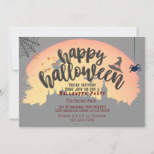 Halloween-Party Einladung Pump und dunkle Nacht