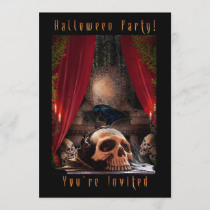 Halloween-Party-Einladung - Raben-Höhle Einladung