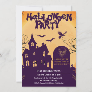 Halloween-Party Einladung - Spuk Haus