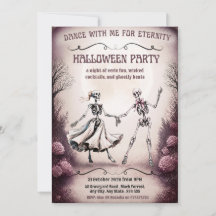 Halloween-Party-Einladung – Tanzende Skelette