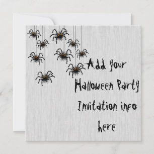 Halloween-Party Einladungen Spinnen