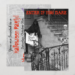 Halloween-Party Einladungen Spuk Herrenhaus