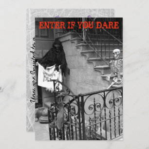 Halloween-Party Einladungen Spuk Herrenhaus