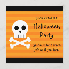 Halloween-Party Einladungen Square Pirate Skull