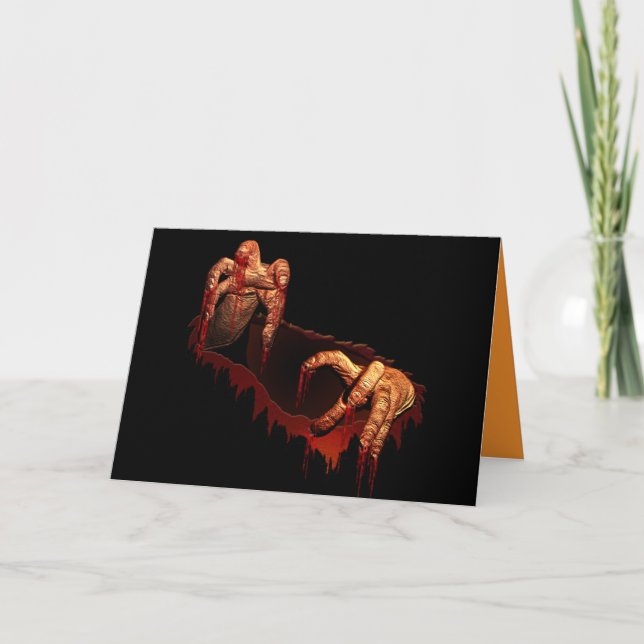 Halloween-Party Einladungen Zombie Horror Karten (Vorderseite)