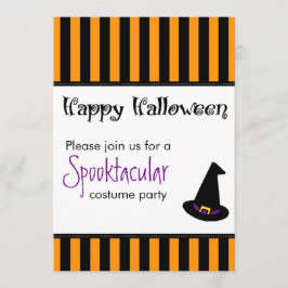 Halloween-Party-Einladungs-Hexe-Hut Einladung