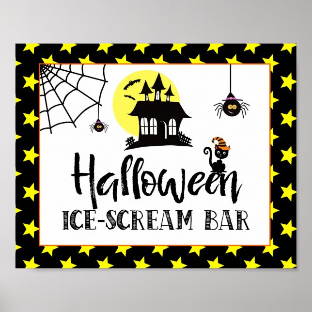 Halloween-Party Eis Bar Poster (Vorne)