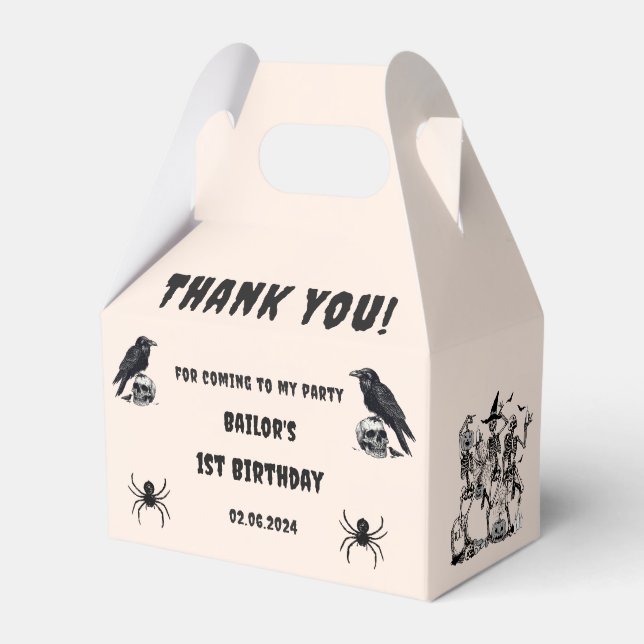 Halloween-Party Erwachsener Vintager Gothic-Schäde Geschenkschachtel (Vorderseite)