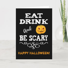 Halloween-Party essen Drink & Be Beängstigend Pump Karte