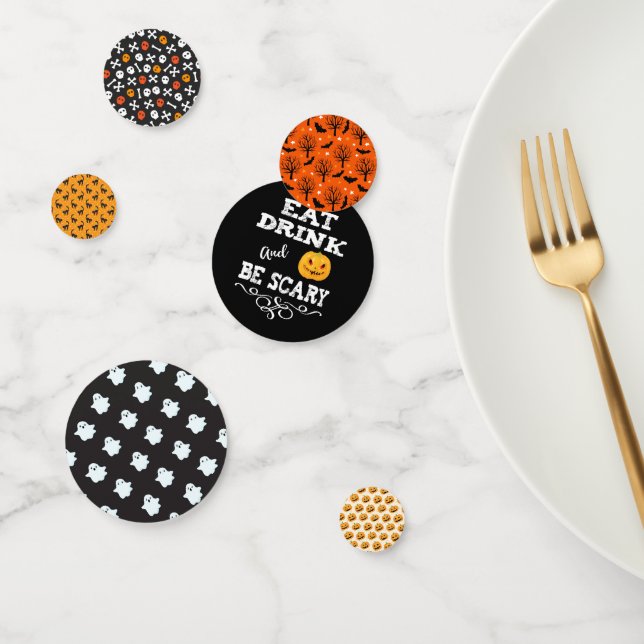 Halloween-Party essen Drink & Be Beängstigend Pump Konfetti (Gruppe)