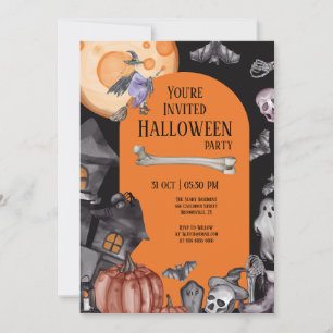 Halloween-Party Essgetränk Beängstigend sein Einladung