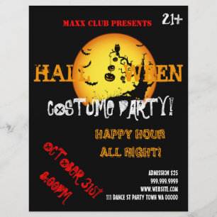 Halloween-Party Event Ankündigung DJ CLUB Flyer