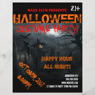 Halloween-Party Event Ankündigung DJ CLUB Flyer