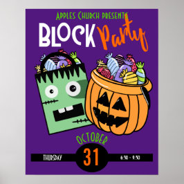 Halloween-Party-Event-Stamm oder -Leckerei Poster