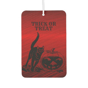 Halloween-Party Evil Black Cat Pumpkin Red Beängst Autolufterfrischer