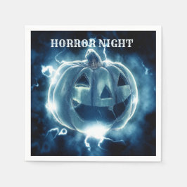 Halloween-Party Evil Blue Pumpkin Horror Beängstig Serviette