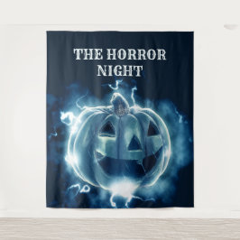 Halloween-Party Evil Blue Pumpkin Horror Beängstig Wandteppich