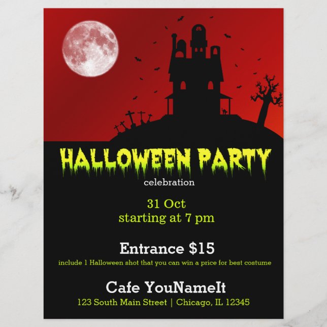 Halloween-Party Flyer (Vorne)