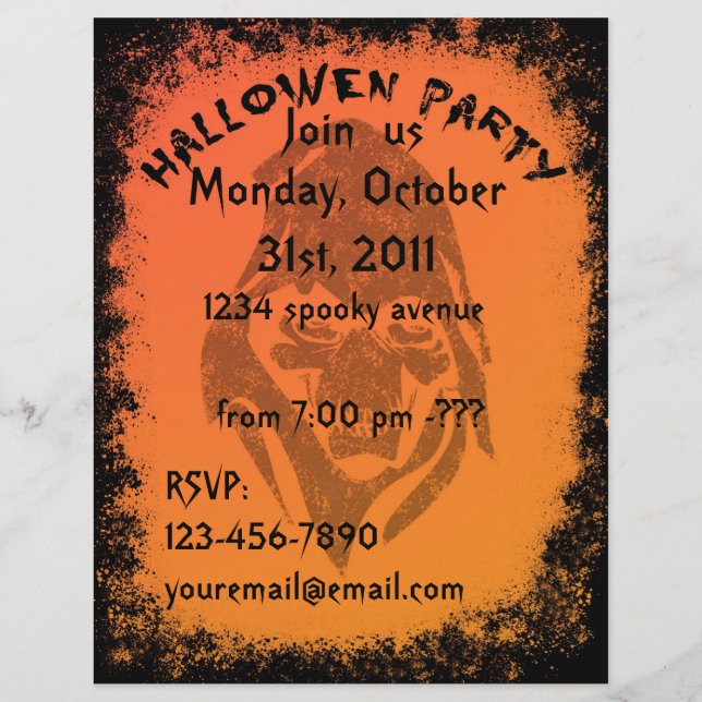 Halloween-Party Flyer (Vorderseite)