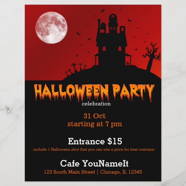 Halloween-Party Flyer (Vorne)