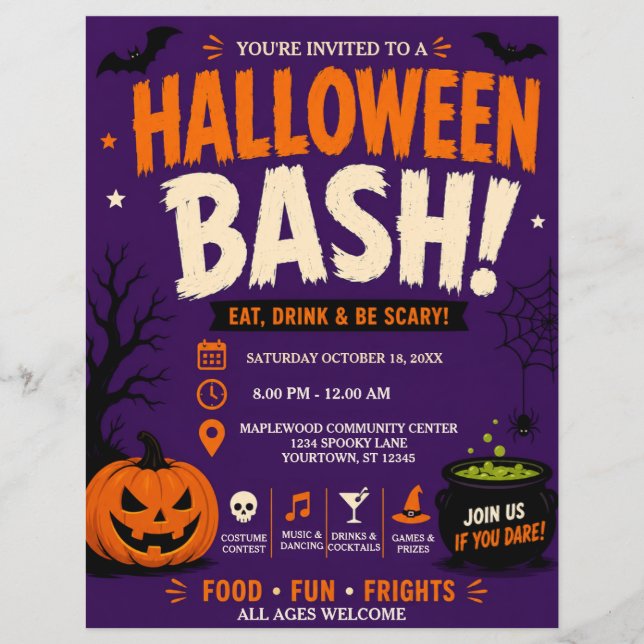 Halloween-Party Flyer (Vorne)