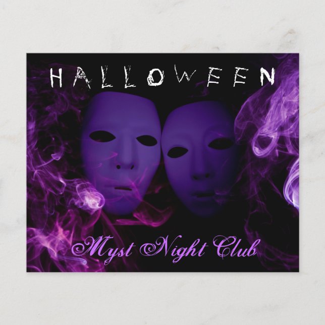 Halloween-Party-Flyer für Rauchmasken Flyer (Vorne)