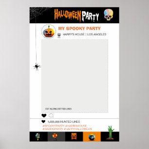 Halloween-Party-Foto-Rahmenvorlage Poster