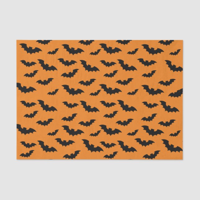 Halloween-Party-Füllpapier mit Fledermäusen Seidenpapier (Vorderseite)