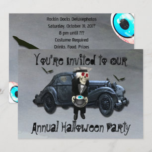 Halloween-Party für alte Autos Einladung