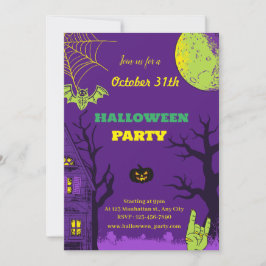 Halloween-Party für bunten Kreativität Einladung