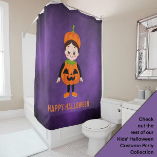 Halloween-Party für Kids Pumpkin Duschvorhang
