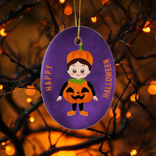 Halloween-Party für Kids Pumpkin Keramik Ornament