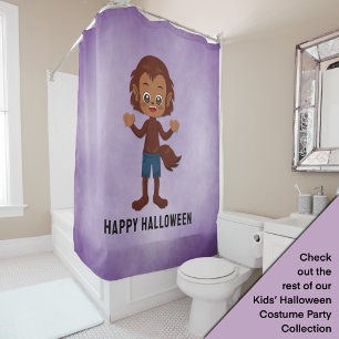 Halloween-Party für Kids Werewolf Duschvorhang