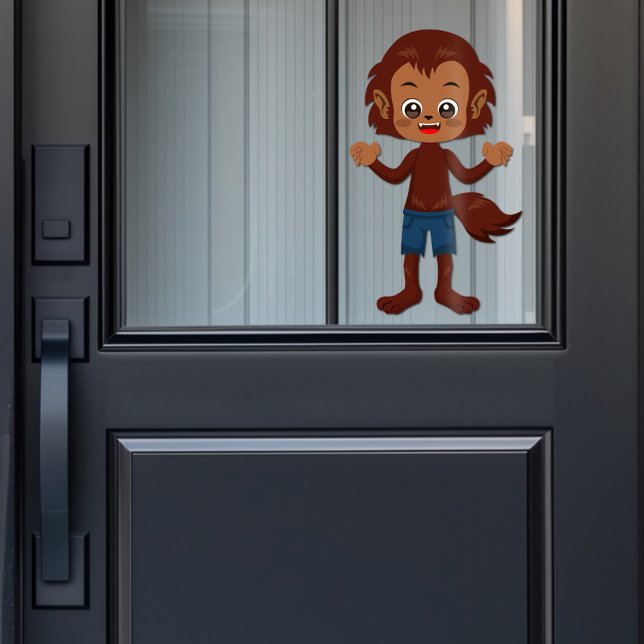 Halloween-Party für Kids Werewolf Fensteraufkleber (Von Creator hochgeladen)