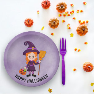 Halloween-Party für Kinder, auf der Rotzunge Pappteller