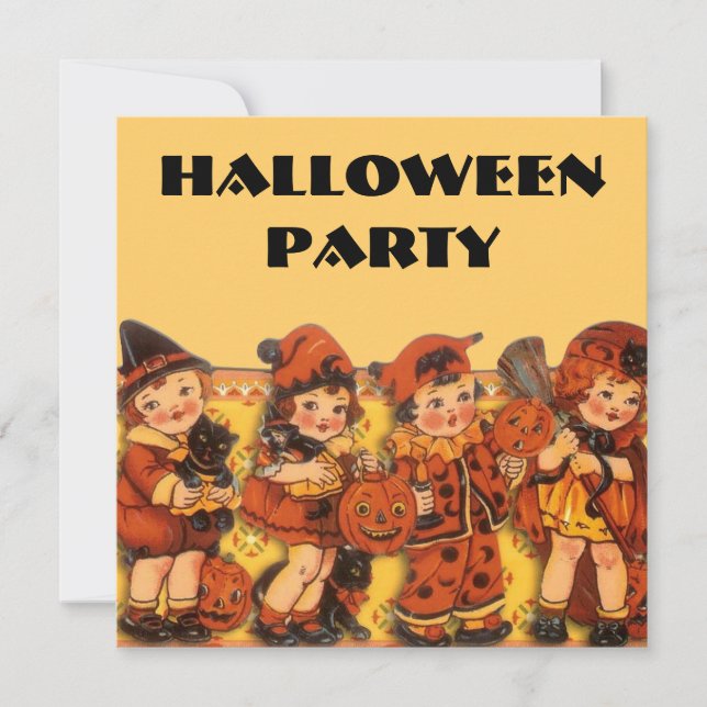 Halloween-Party für Kinder Einladung (Vorderseite)