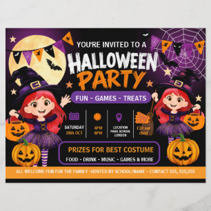 Halloween-Party für Kinder Einladung Süßer Gruse Flyer