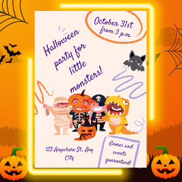Halloween-Party für kleine Monster! Party der Kind Einladung