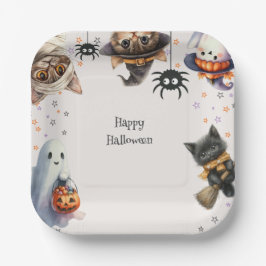 Halloween-Party für niedliche Kinder Pappteller