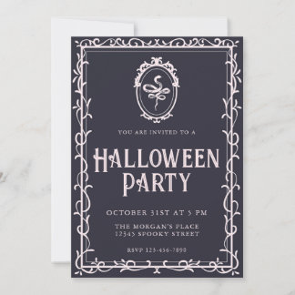 Halloween-Party für viktorianische Rahmen Einladung