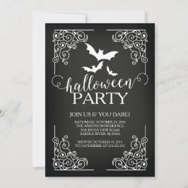 Halloween-Party für Vintage Fledermäuse Einladung