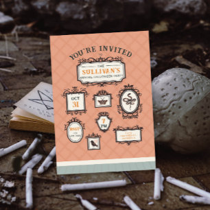 Halloween-Party Gallery Wall Frames Einladung